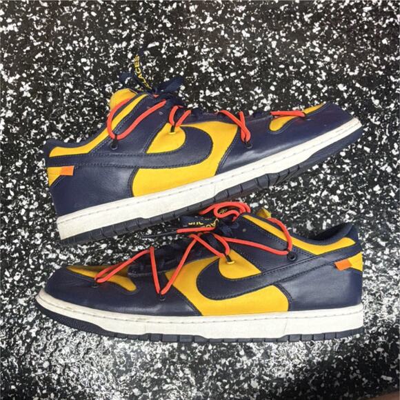 Nike Dunk Low Off-White Michigan University Gold Navy Men\'s Sneakers CT0856-700 main image 5